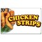 Signmission Chicken Strips Banner Concession Stand Food Truck Single Sided B-96 Chicken Strips19 - alternate 1
